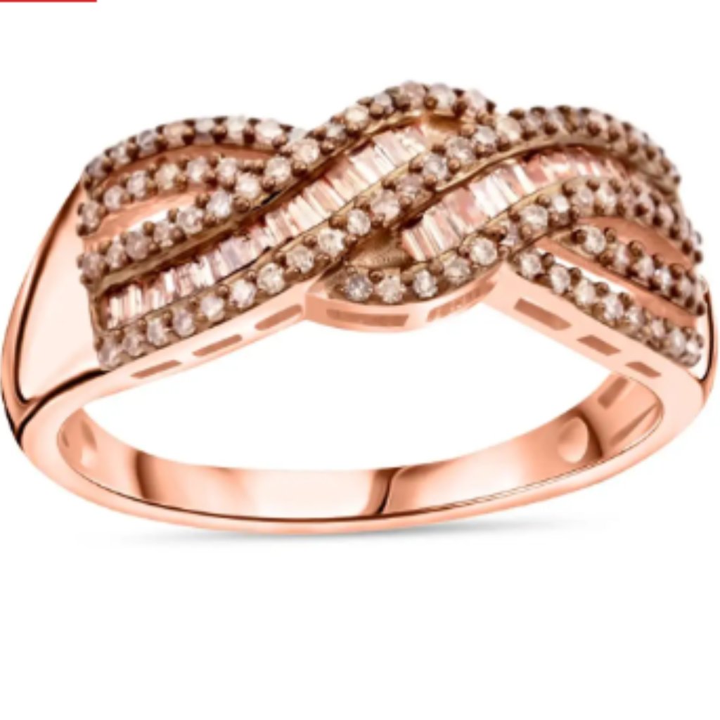 Natural Champagne Diamond Ring 050ctw